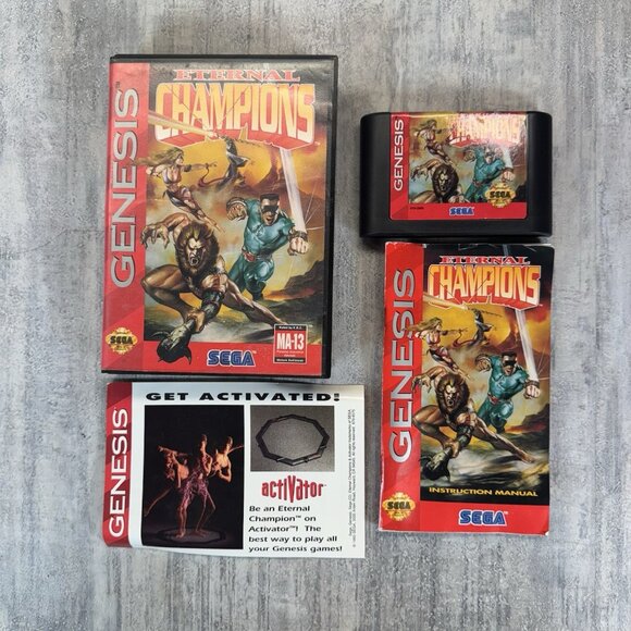 Eternal Champions (Sega Genesis, 1993) CIB with Manual Tested B - Picture 1 of 10
